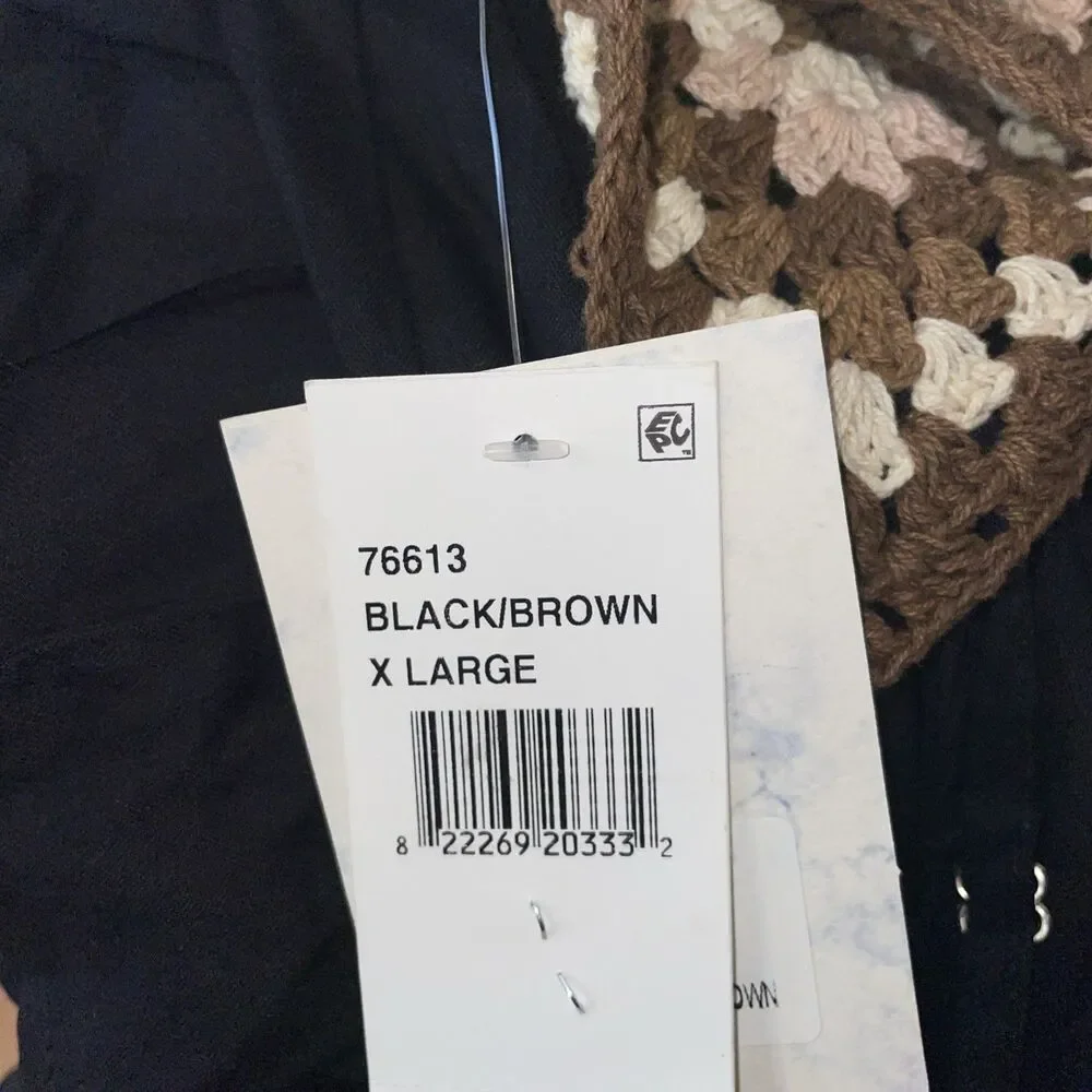 Raviya Crochet-Bodice Knee-Length Midi Dress Swim Cover Up Size XL NWT - Picture 5 of 5